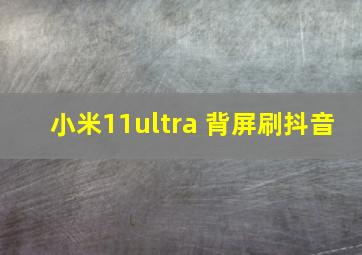 小米11ultra 背屏刷抖音